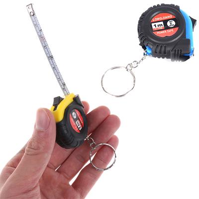 Mini-Maßband mit Schlüsselanhänger, tragbarer Kunststoff, 1 m, einziehbares Lineal