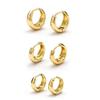 Orecchini a clip in rame color argento placcato oro 14k a forma di cerchio - Orecchini di alta qualità