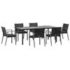 VidaXL Ensemble à manger de jardin 7 pcs coussins résine tressée acier 3186999