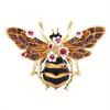 1pc Big Enamel Bee Brooches for Women Men 3-color Flower Insects Party Causal Brooch Pin Gifts
