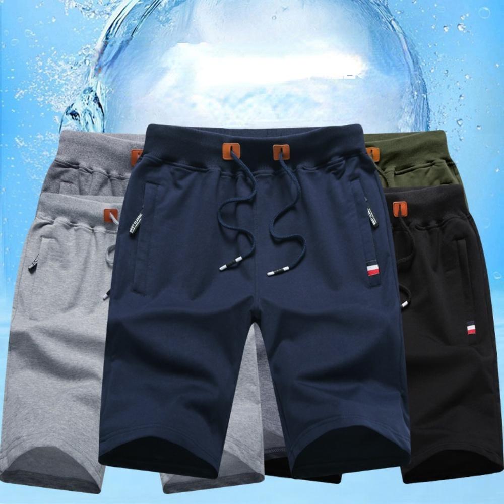 Pánské běžecké sportovní šortky Ležérní letní pas Elasticita Jednobarevné šortky Pánské kalhoty větší velikosti