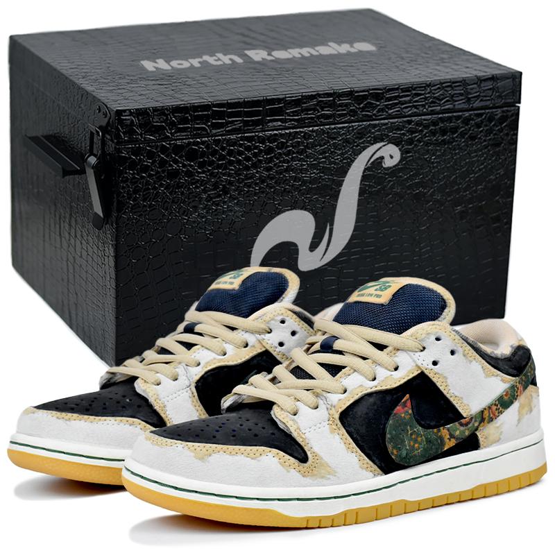 

Nike Dunk SB Abrasion Resistant Abrasion Resistant Low top Skateboard Shoes Unisex HF3704-001(Team96-S-BOX) 38.5