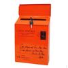 Style Creative Galvanized Iron Newspaper Holder Box With Lock