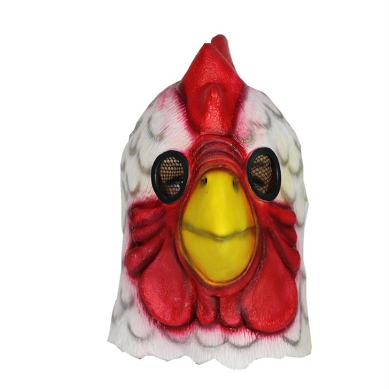 Halloween Funny Chicken Mask Fire Miami Style Bird Beak Headgear Party