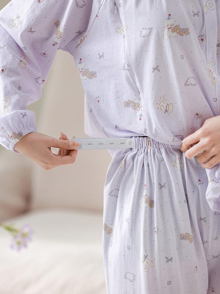 Four Seasons A-Class Antibacterial Cotton Maternity Pajamas for Labor, Postpartum, and Nursing