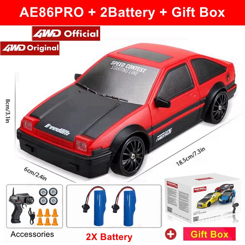 Rc Drift Car With Led Light Remote Control Vehicle Ae86 Professional High Speed Racing Toys For Kids Children Adults Gifts