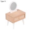 1:12 Dollhouse Furniture Miniature Television Bookshelf Bed Sofa Wooden TV Cabinet Chair Bedside Lamp Dolls House Accessories
