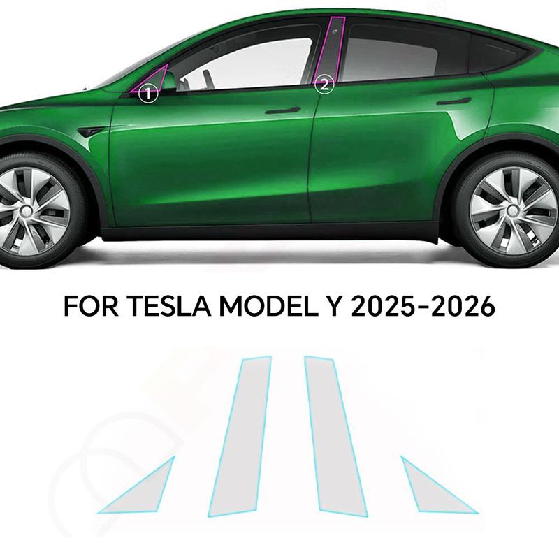 For Tesla Model Y 2020-2026 Model Y Juniper 2025 2026 A B Pillars Paint Protection Film TPU PPF Clear Bra Anti-scratch Kit