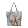 Fashion Owl Canvas Tote Bag With Embroidery And Large Capacity For Daily Use