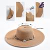 Summer Women Wide Brim Beach Sun Hat Simple Floppy Straw Hat Foldable Travel UV Protection Lady Cap