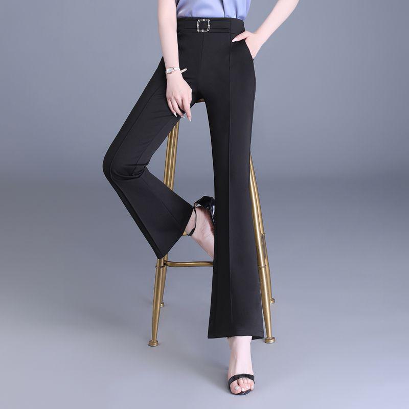 

Women s Versatile Micro-Flare Pants - Comfortable High-Waisted, Slimming Wide-Leg for Spring/Summer S 80-90 lbs