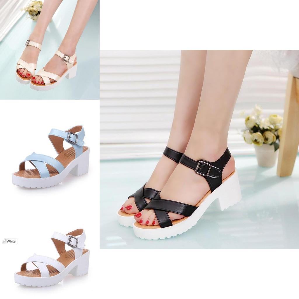 Elegant Women Platform Sandals With Open Toe For Casual Summer Wear In Weave Design