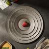 Retro Japanese Stainless Steel Square Compartment Plate