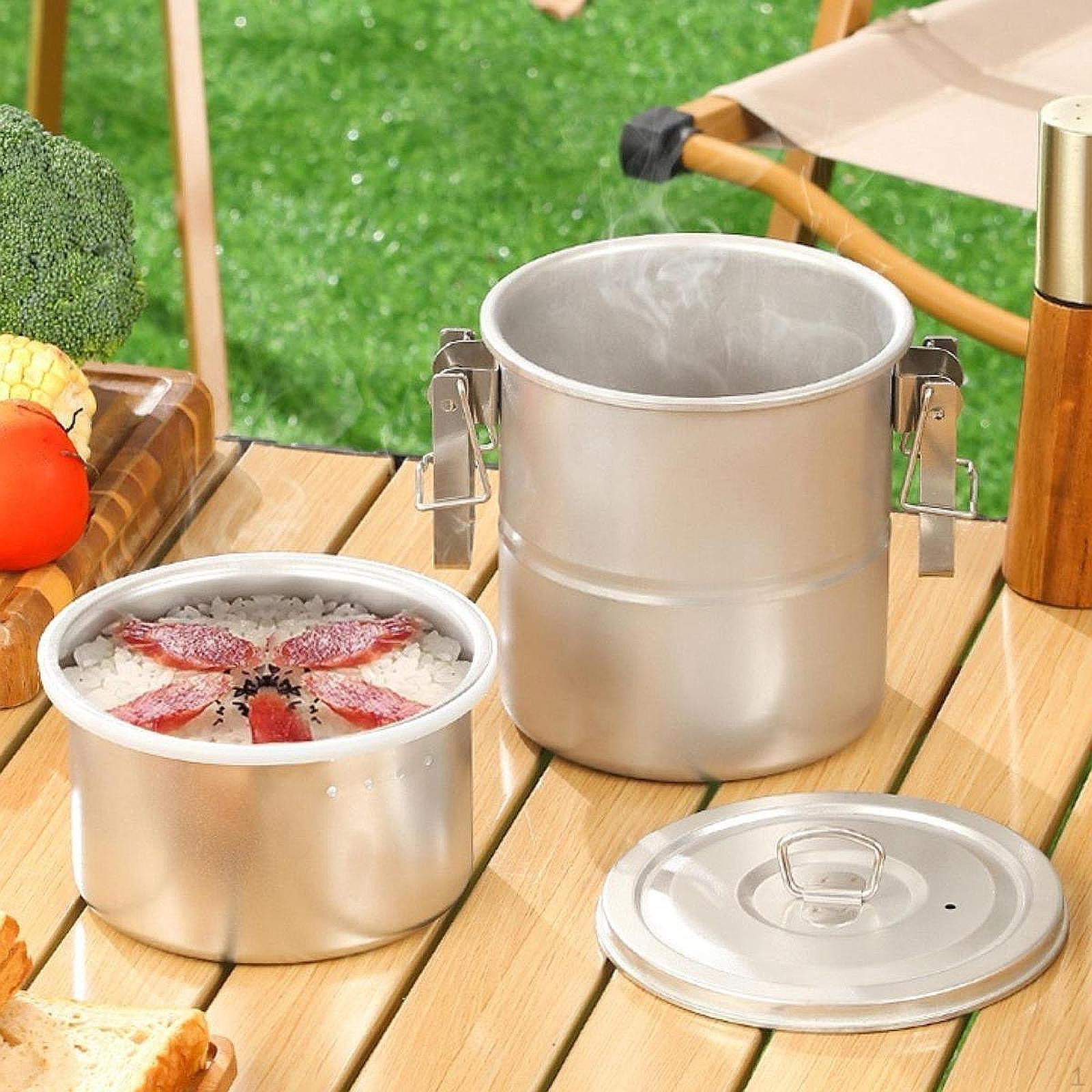 

Походный котелок для приготовления пищи на открытом воздухе походный антипригарный подвесной суп костер посуда для барбекю for 1 to 2 People