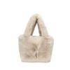 New Mao Mao hand bag casual solid color plush girl tote bag autumn and winter texture handbag