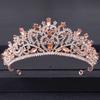 Rose Gold Color Crystal Tiaras And Crowns Rhinestone Prom Princess Diadem Wedding Bridal Hair Accessories Jewelry Crown Tiara