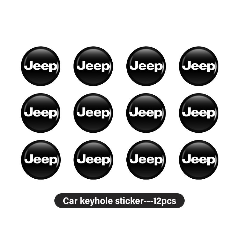 Car Logo Door Key Lock Hole Sticker Keyhole Cover Auto Accessories For Jeep Grand Cherokee Patriot Renegade Compass Wrangler
