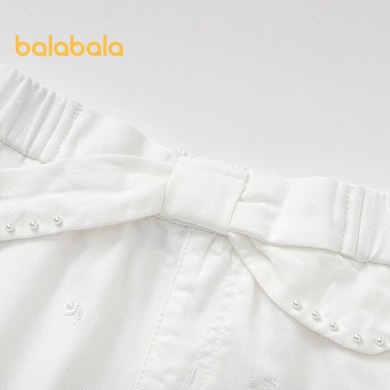 Balabala Girls' 2025 Summer Cool & Antibacterial Denim Shorts