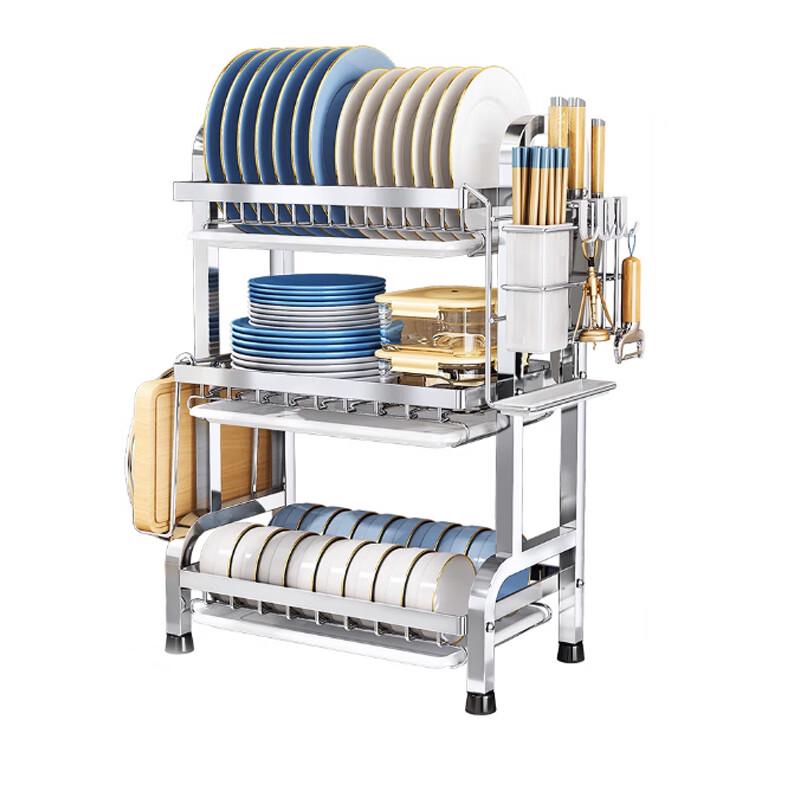 3-Tier Aluminum Countertop Dish Drying Rack