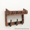 Wall-Mounted Solid Wood Coat, Hat & Key Rack for Entryway Storage