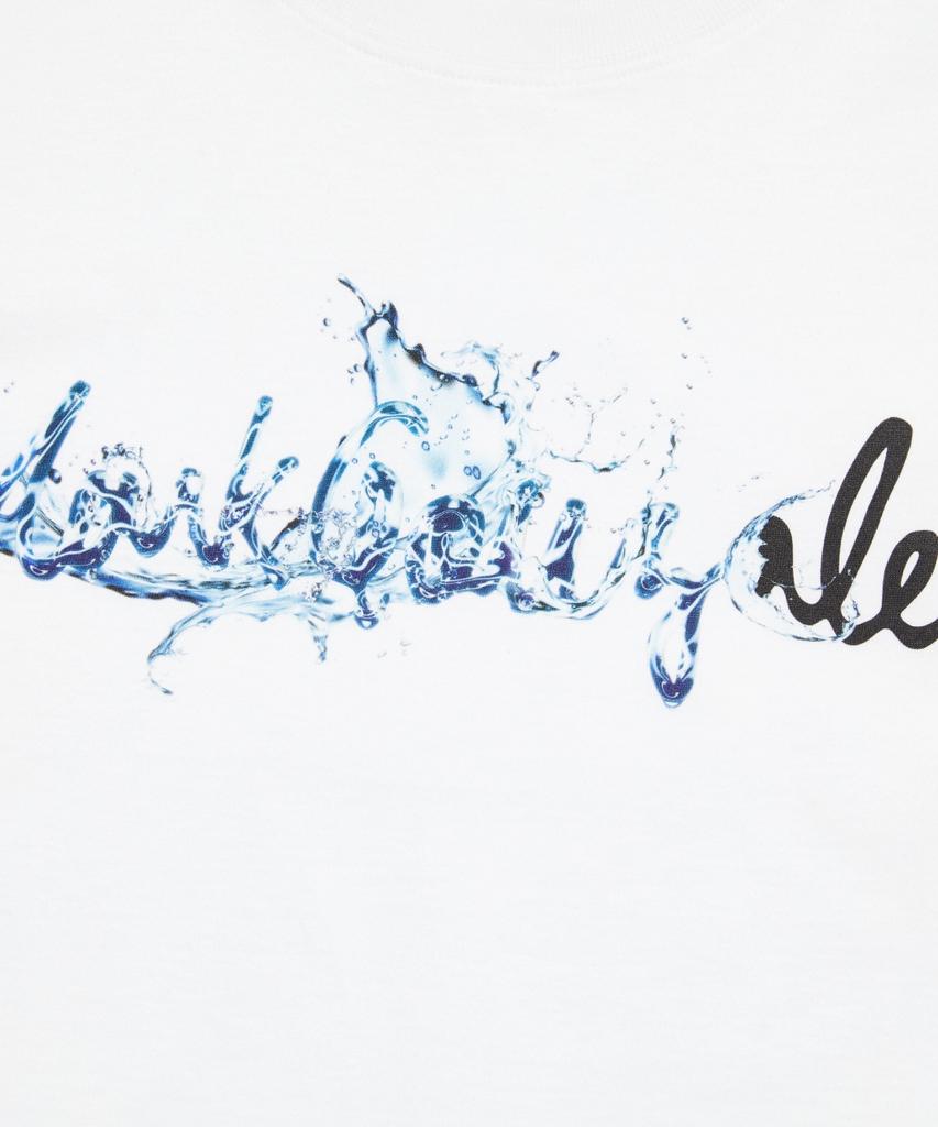 MARK GONZALES Signed Logo Water Graphic Short Sleeve T-Shirt - White