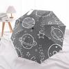 1pc Space Doodles Automatic Folding Umbrella, Casual Outdoor Accessory, Birthday Festival Gift yy251126115