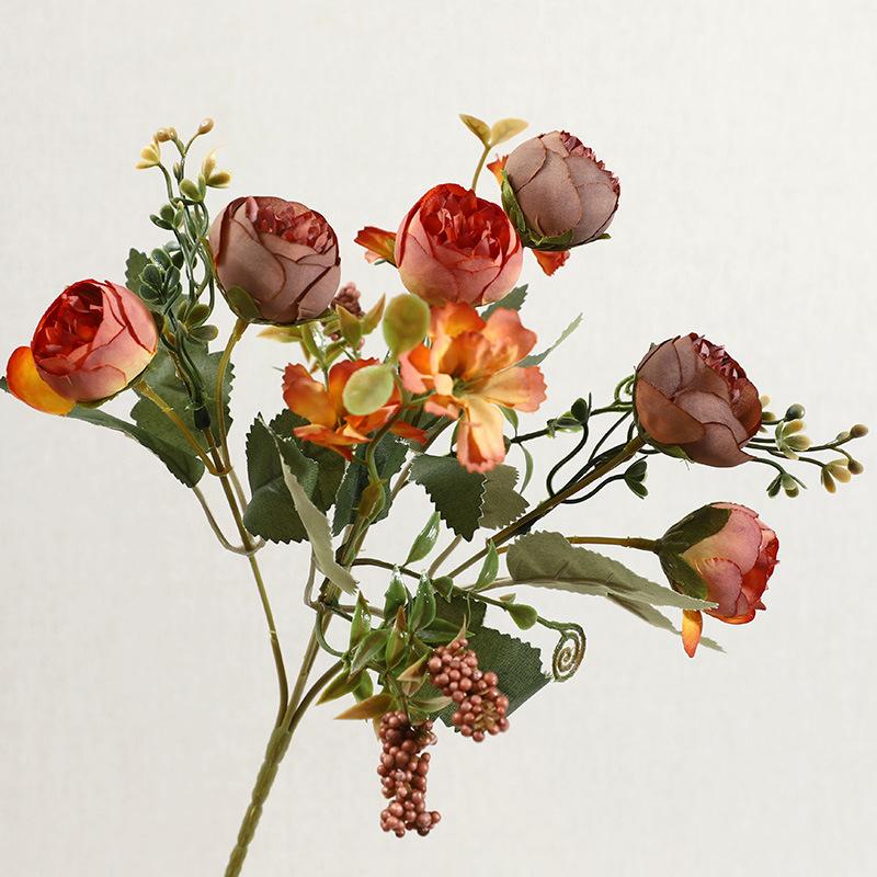 Rote Pfingstrose Kunstblume Heim Wohnzimmer Tischdekoration Kunstblumen Requisiten Blumendekorationen