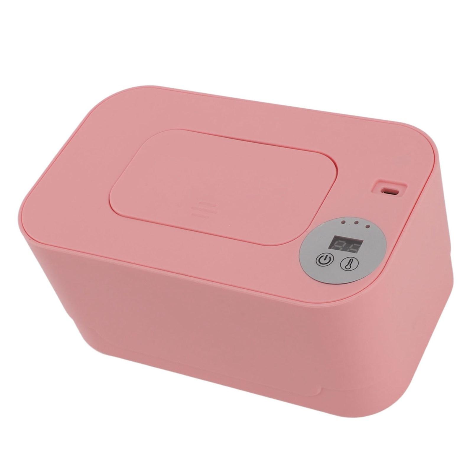 

Wipes Warmer with Night Light Temperature Refillable Multifunctional Portable USB Baby Wipes Holder Dispenser