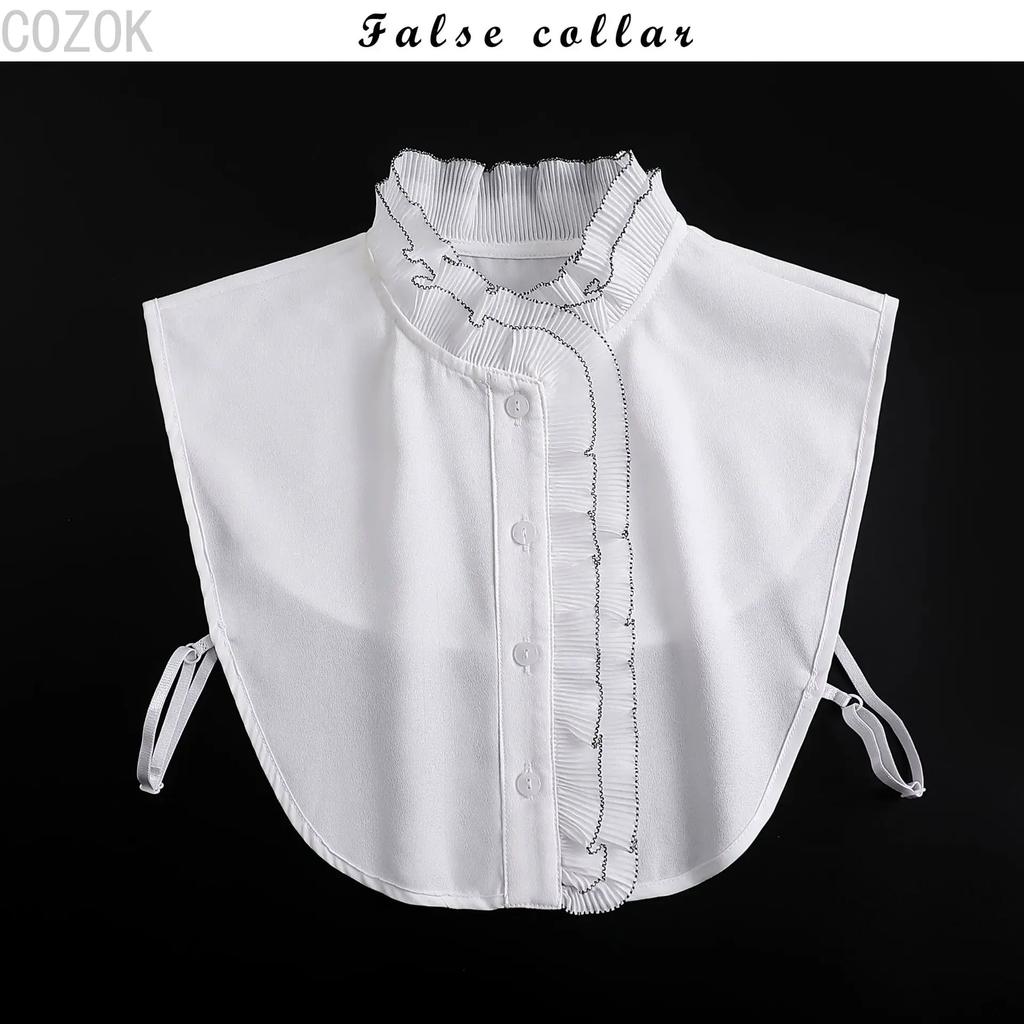 Girls Bowknots Lapel Shirt Detachable Collar Autumn Sweater Blouse Women Fake Collar Girls Removable Shirt Neck False Collar