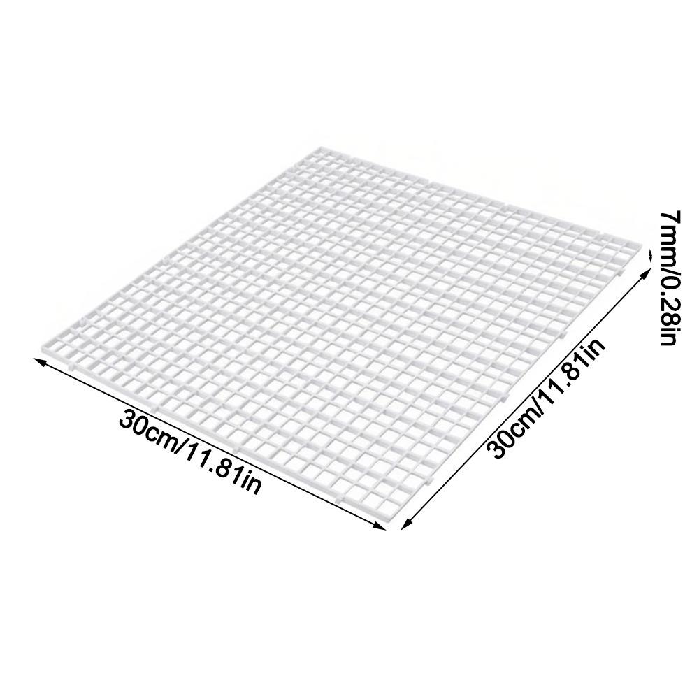 30x15/30x30cm Fish Tank Isolation Plate Detachable Spliceable Hollow Bottom Filter Plate Grid Divider Plate for Aquarium