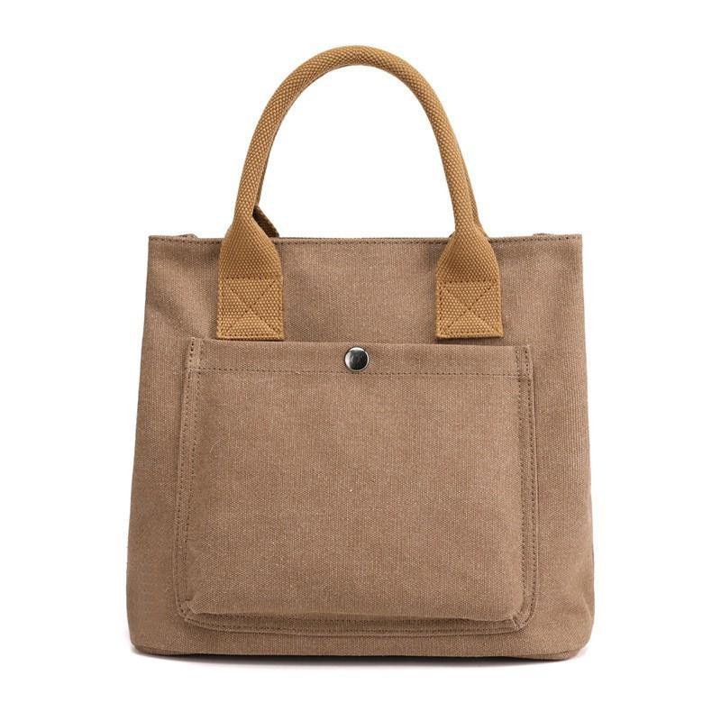 

Fashion Hand Cloth Bag Women s Casual Fabric Small Tot Canvas коричневий
