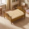 Ornate Carved Miniature Bed Realistic 1:12 Scale Dollhouse Double Handmade