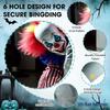 2D Creepy Killer Clown Banner, Spooky Halloween Garage Door Background