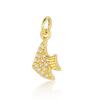 Trendy Brass Cubic Zirconia Life Tree Crown Charm Women Fish Paw Cow Pendant DIY Jewelry Bracelet Earring