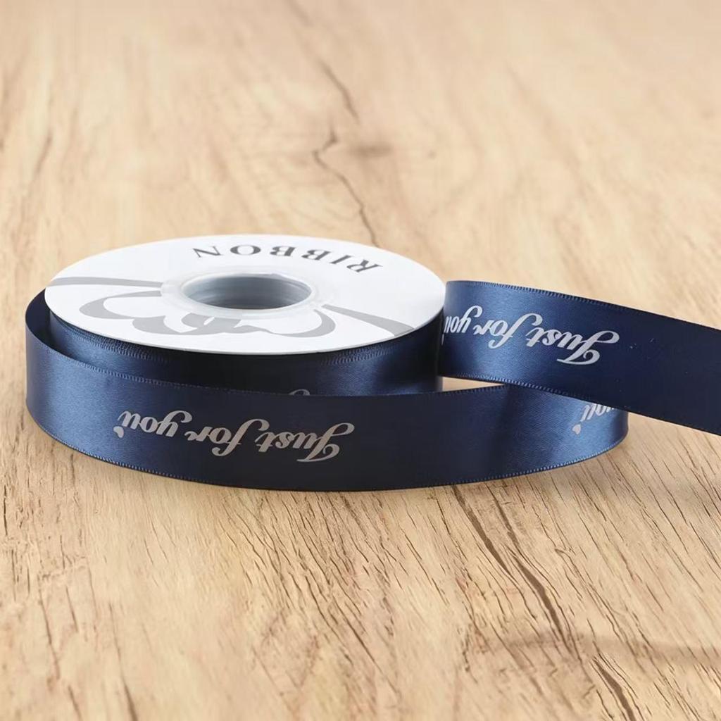 2.5cm English Ribbon for Gift Wrap, Floristry, Cake Packaging, and Crafts