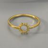 Kinitial 2025 New Simple Sun Imprint Hope Ring Ring Exquisite Stainless Steel Sweet and Cute Lady Faith Jewelry Christmas Gift