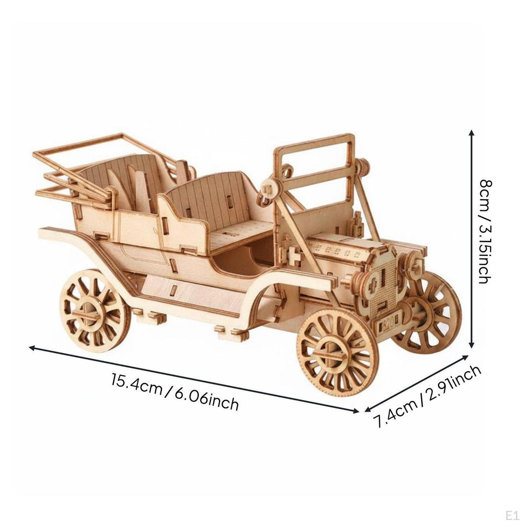 Vehicle Puzzle ParentChild Activity Vintage Car Model DIY Assembly Classic for