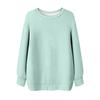 Women's Solid Color Round Neck Long Sleeved T-shirt Sweatshirt Top