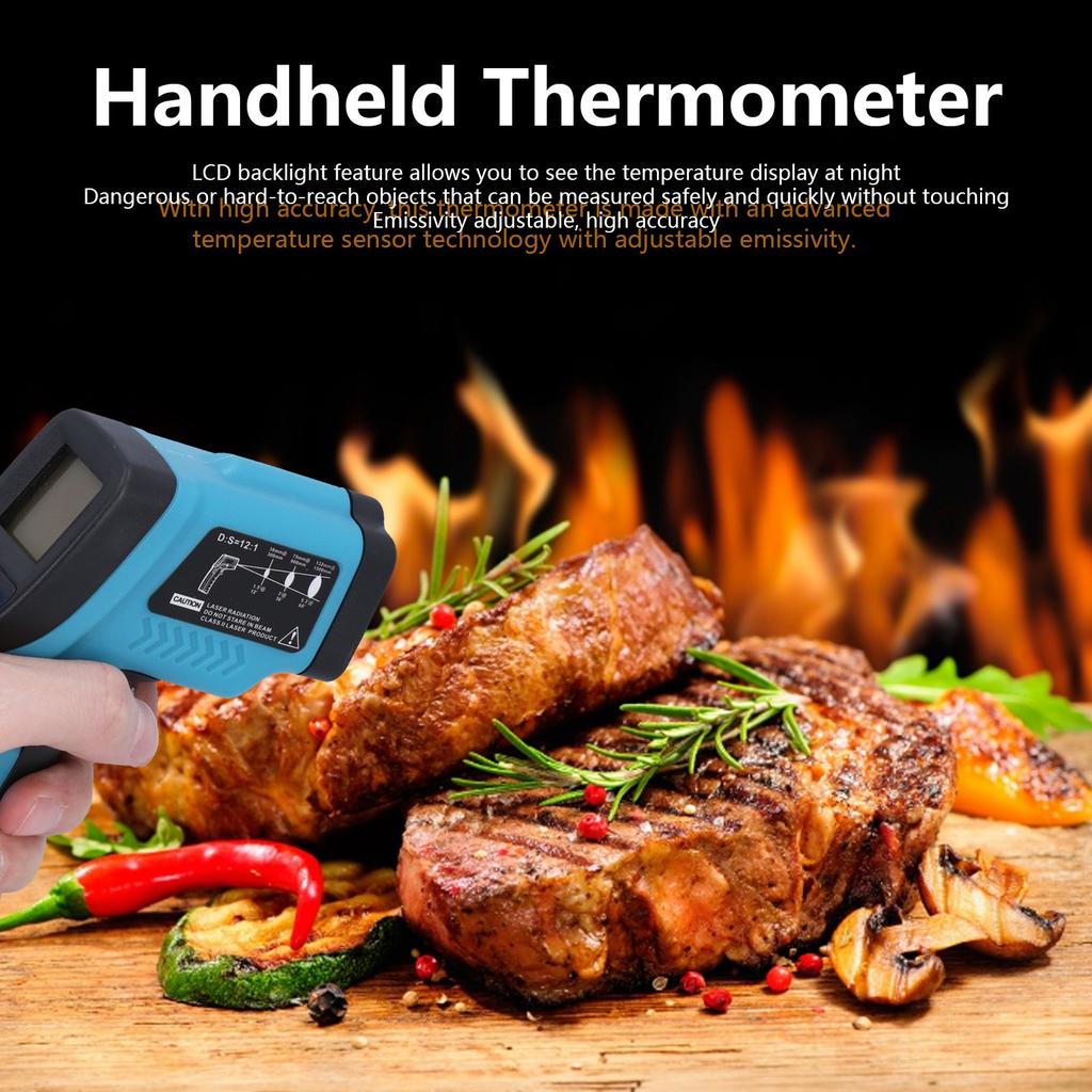 550 Infrared Thermometer Handheld Temperature Tester Digital NonContact Thermometer(Orange Yellow )