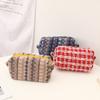 Dirt-proof Christmas Pencil Case Knitted Fabric Knitting Pen Bag  Toiletry Makeup Brushes