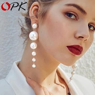 Elegant Women's Earrings with Artificial Pearls