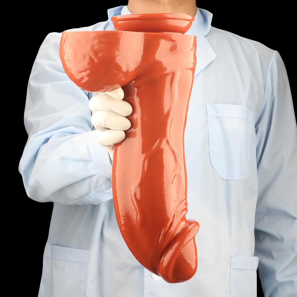 32.5*9cm Large PVC Dildo Butt Plug Sex Toy Masturbator Fisting Big Dick Strap On Cock Realistic Penis