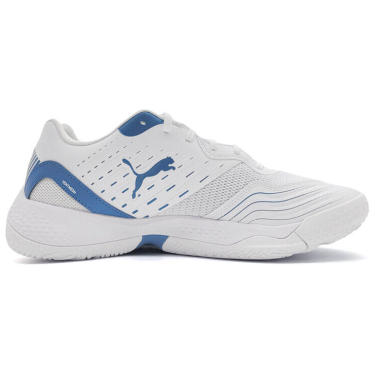 Puma Solarflash 3 Comfortable Soft Low-Top Badminton Shoes Unisex sneaker White Blue 107850-02