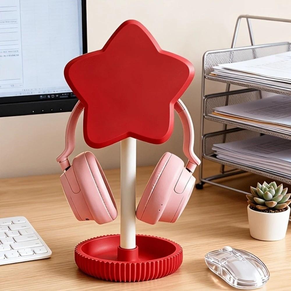 Star Headphone Stand 3D Printed Necklace Organizer Desktop Storage Stand Hair Scrunchie Holder Colorful Earphone Hanger