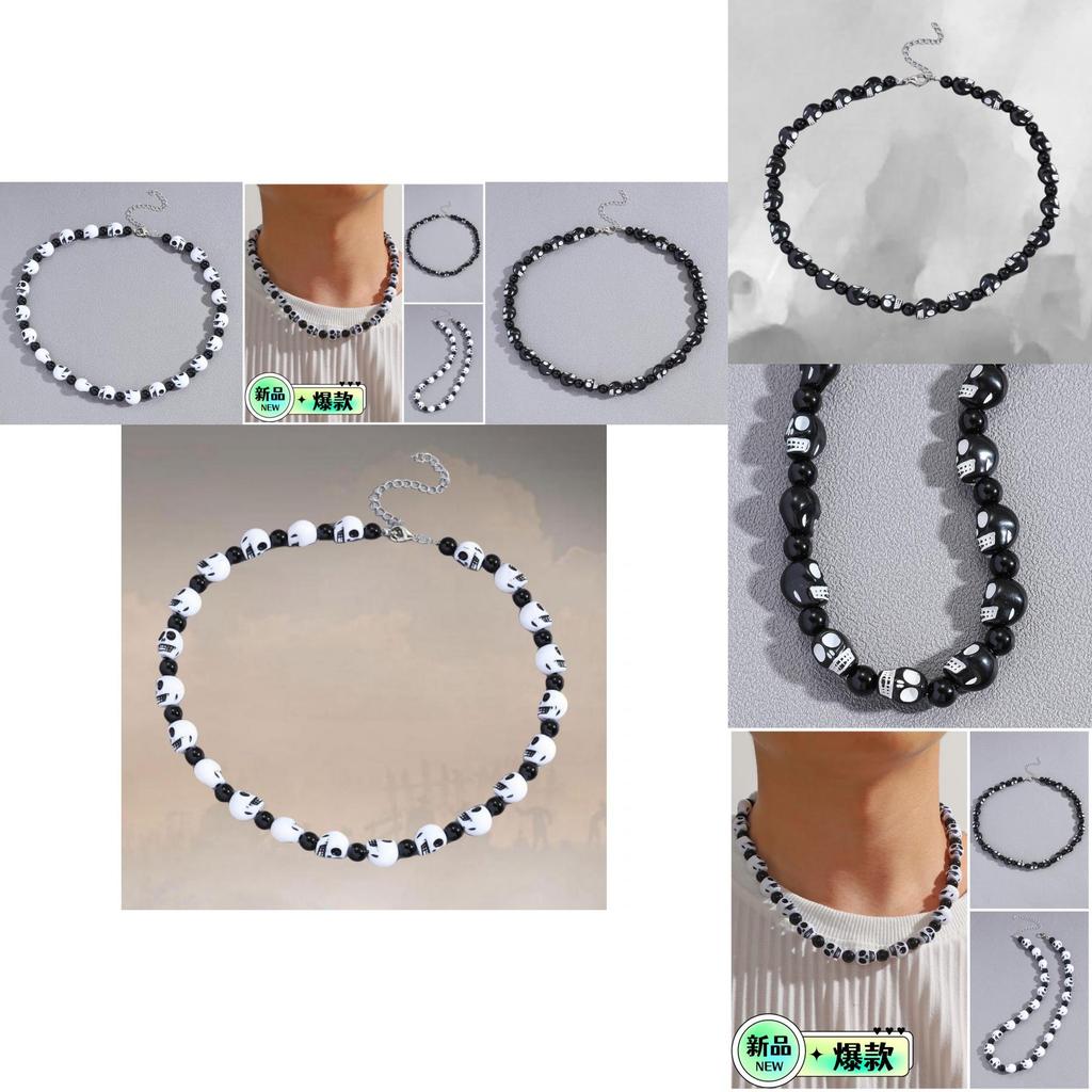 Stylish Unisex Necklace With Geometric Skull Design Wholesale Accessories