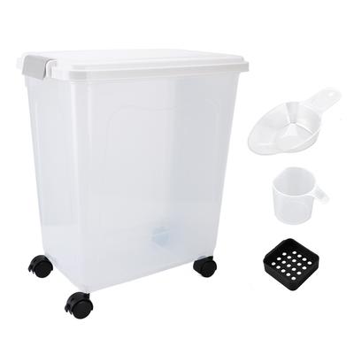 Rice Container 30KG Capacity Kitchen Dry Food Rice Storage Bin Cereal Container with Lid Airtight