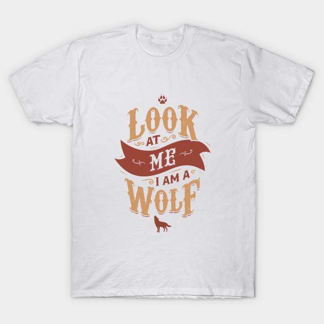

T Shirt Women Look At Me I Am A Wolf Harajuku Print Kawaii Tshirt Summer Short Sleeve Female T-Shirt Top Tee