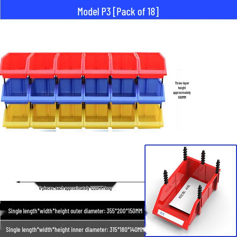 Plastic Component Storage Box with Adjustable Sections