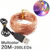 2/5/10/20M USB LED String Lights for Xmas Garland Party Wedding Home House Decoration Christmas Tree Flasher Fairy Lights