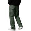 Herren Slim Fit Cargohose mit mehreren Taschen Gerades Bein Kordelzug Elastischer Bund für Lässige Tägliche Kleidung